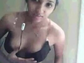 adorable young afghan teen lady displays boobs naked on web webcam
